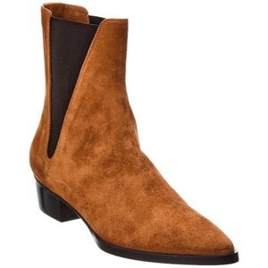 FRAME Le Carson suede Chelsea boots Tan Brown Leather Kitten Heel size 41 US 10